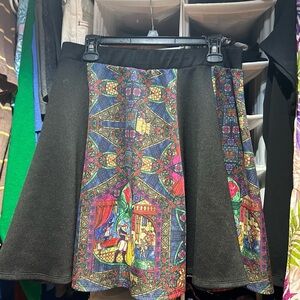Beauty and the Beast Stained Glass Skater Skirt Torrid Sz 1x
